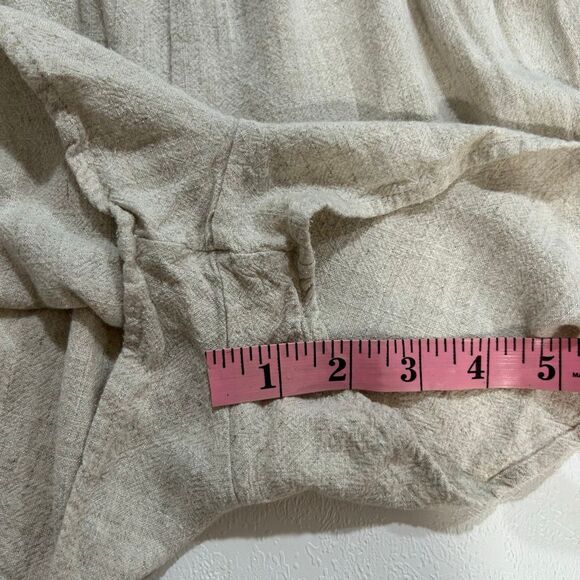 Princess Polly Beige Linen Wrap Romper Size 4 US / AU 8 - Picture 7 of 8